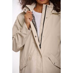 Rino & Pelle Damen Regenmantel india.7002521 – Langer Mantel mit Kapuze in Birch 42