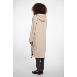 Rino & Pelle Damen Regenmantel india.7002521 – Langer Mantel mit Kapuze in Birch 42