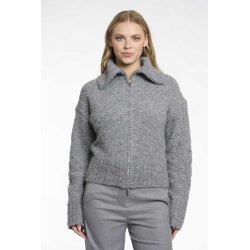 Rino & Pelle Damen Cardigan Boi.5002512 – Strickjacke mit Reißverschluss in Grau L