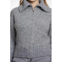Rino & Pelle Damen Cardigan Boi.5002512 – Strickjacke mit Reißverschluss in Grau L