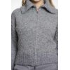 Rino & Pelle Damen Cardigan Boi.5002512 – Strickjacke mit Reißverschluss in Grau L