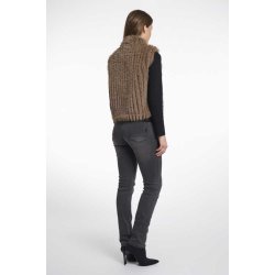 Rino & Pelle Damen Weste Dava.7002511 – Gilet mit Verschluss in Toffee 36