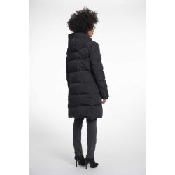 Rino & Pelle Damen Steppmantel Jade 7002512 – Langer Daunenlook-Mantel in Schwarz