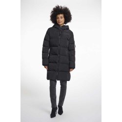 Rino & Pelle Damen Steppmantel Jade 7002512 – Langer Daunenlook-Mantel in Schwarz 40
