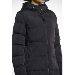 Rino & Pelle Damen Steppmantel Jade 7002512 – Langer Daunenlook-Mantel in Schwarz 40