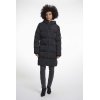 Rino & Pelle Damen Steppmantel Jade 7002512 – Langer Daunenlook-Mantel in Schwarz 40