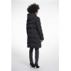 Rino & Pelle Damen Steppmantel Jade 7002512 – Langer Daunenlook-Mantel in Schwarz 40