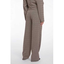 Rino & Pelle Damen Hose Lenny.7002513 – Weite Hose mit grafischem Muster in Sand-Mix XL