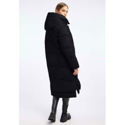 FRIEDA&FREDDIES Damen Mantel Thermolite Coat 5801 – Langer Steppmantel in Schwarz