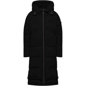 FRIEDA&FREDDIES Damen Mantel Thermolite Coat 5801 – Langer Steppmantel in Schwarz 44