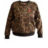CRICKIT Damen Sweatshirt SUY Leo – Leopardenmuster mit Herz-Detail L