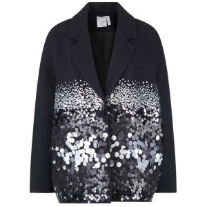 SPORTALM Damen Oversized-Mantel 100234-5900 – Modisch mit Pailletten-Verzierung