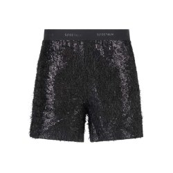 SPORTALM Damen Short 650349-5900 – Glitzernde Pailletten-Shorts in Schwarz