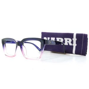 AUGENSTOLZ Lesehilfe Narri Blakk – Brille in Schwarz-Lila-Design + 1,5