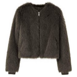 KAOS Damen Bomberjacke RIJLE001 – Kunstfell-Jacke in Fango 36
