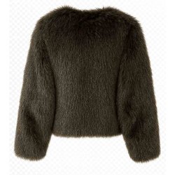 KAOS Damen Bomberjacke RIJLE001 – Kunstfell-Jacke in Fango 36