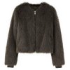 KAOS Damen Bomberjacke RIJLE001 – Kunstfell-Jacke in Fango 38