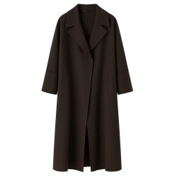 KAOS Damen Mantel RI1NT003 – Langer Wollmantel in...