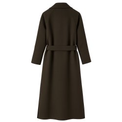 KAOS Damen Mantel RI1NT003 – Langer Wollmantel in Braun 34