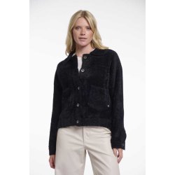 RINO&PELLE Damen Jacke Bubbly 5002621 – Kurzjacke in Teddy-Optik in Black XL