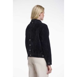 RINO&PELLE Damen Jacke Bubbly 5002621 – Kurzjacke in Teddy-Optik in Black XL