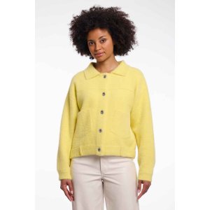 RINO&PELLE Damen Jacke Bubbly 5002621 – Kurzjacke in Teddy-Optik in Lime XL
