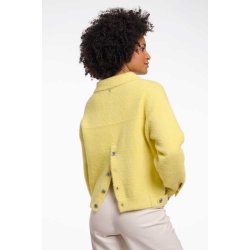 RINO&PELLE Damen Jacke Bubbly 5002621 – Kurzjacke in Teddy-Optik in Lime XL