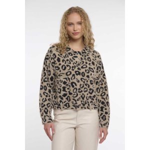 RINO&PELLE Damen Jacke Bubbly 5002621 – Kurzjacke in Teddy-Optik in Leo