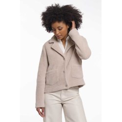 RINO&PELLE Damen Jacke Bobien.7002621 – Boxy Jacket mit Revers in Smoked Pearl 38