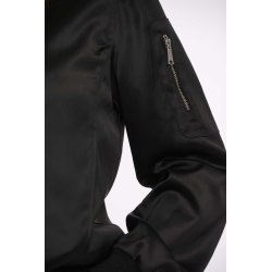 RINO&PELLE Damen Bomberjacke Banner.7002621 – Satin Bomber Jacket in Black 42