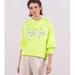 SENSES The Label Damen Hoodie SE2502-3039-33 – Neon Lime mit „Just Love“ Print