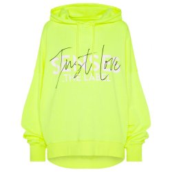 SENSES The Label Damen Hoodie SE2502-3039-33 – Neon Lime mit „Just Love“ Print M/L