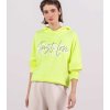 SENSES The Label Damen Hoodie SE2502-3039-33 – Neon Lime mit „Just Love“ Print M/L