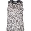SPORTALM Damen Top 250302 – Ärmelloses Mesh-Top mit Animal-Print aus der Linie Elevated Everyday