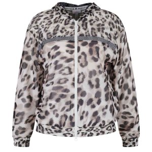 SPORTALM Damen Jacke 400213-0201 – Leichte Kapuzenjacke mit Animal-Print 40