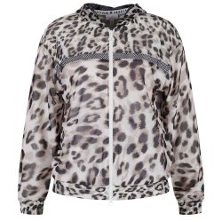 SPORTALM Damen Jacke 400213-0201 – Leichte Kapuzenjacke mit Animal-Print 40