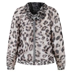 SPORTALM Damen Jacke 400213-0201 – Leichte Kapuzenjacke mit Animal-Print 40