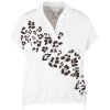 SPORTALM Damen Shirt 400234-0003 – Kurzarm-Poloshirt mit Animal-Print-Details