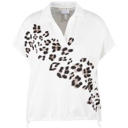 SPORTALM Damen Shirt 400234-0003 – Kurzarm-Poloshirt mit Animal-Print-Details 40