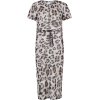 SPORTALM Damen Kleid 550270-201 – Elegantes Sommerkleid mit Animal-Print und Bindegürtel 40