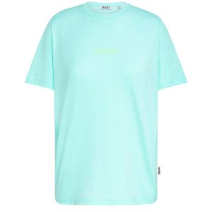 SENSES The Label Damen T-Shirt SE2601-3032-11 – Basic Tee in Türkis mit Neon-Print