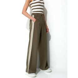 CATNOIR Damen Hose 261-4422-1 – Hose in Heavy Jersey mit Seitenstreifen