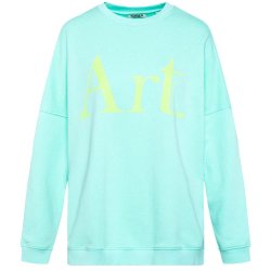SENSES The Label Damen Sweatshirt SE2601-3490-11 – Oversized Sweatshirt in Mint mit „Art.“ Print M/L
