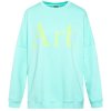 SENSES The Label Damen Sweatshirt SE2601-3490-11 – Oversized Sweatshirt in Mint mit „Art.“ Print M/L