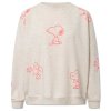 CODELLO Damen Sweatshirt 61B0003 – Kuscheliges Peanuts™ Sweatshirt mit Snoopy-Print in Beige-Melange