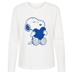 CODELLO Damen Longsleeve 61B0004 – Peanuts™ Langarmshirt aus 100% Baumwolle mit Snoopy-Print XL