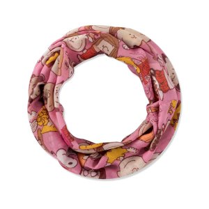 CODELLO Loop 61S0058 – Peanuts™ Loop-Schal aus recyceltem Polyester mit Charakter-Print in Rosa