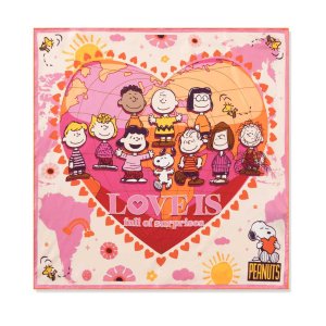 CODELLO Nickituch 61T0037 – Peanuts™ Nickituch aus reiner Seide mit Herz‑ und Peanuts‑Motiven in Rosa