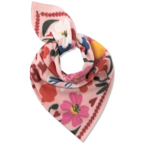 CODELLO Dreieckstuch 61T0016 – Kaschmirweiches Dreieckstuch mit Blumenprint & BISOU‑Schriftzug