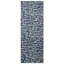 CODELLO Schal 61S0005 – Leichter Schal aus Modal‑Baumwoll‑Mischung mit französischen Schriftzügen